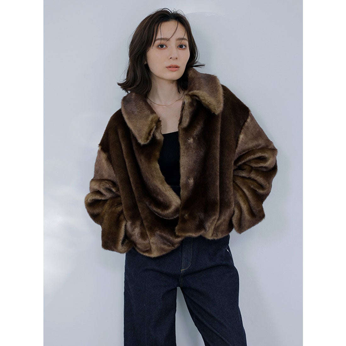 アニュアンス anuans ステンカラーショートファーコート （BEIGE） -靴