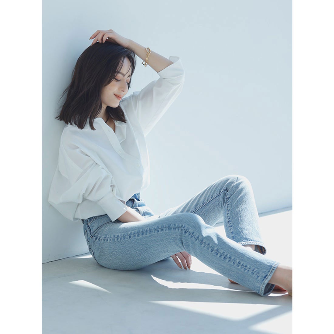 アニュアンス anuans Slim straight denim （BLACK） - ファッション