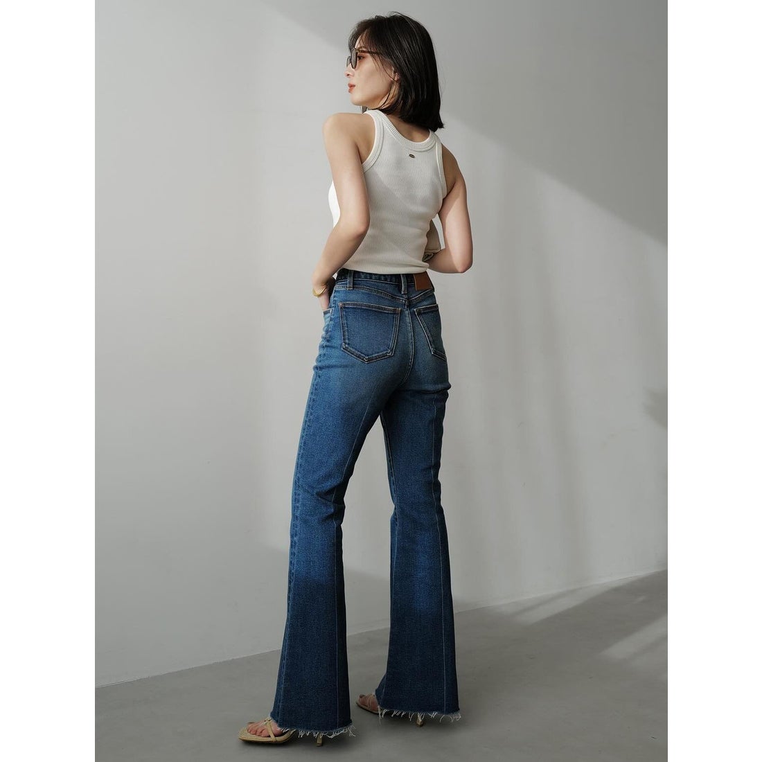 アニュアンス anuans Semi flare denim （BLUE） - ファッション通販