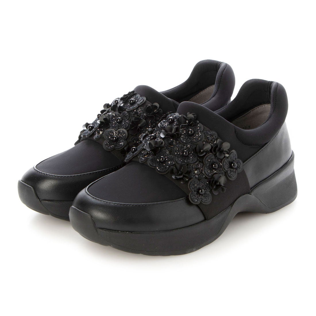 アンテプリマ ANTEPRIMA 小花モチーフスリッポンスニーカー （ブラック