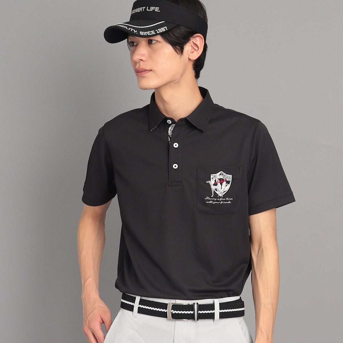 アダバット adabat 【遮熱効果／UVカット／吸水速乾】衿裏デザイン