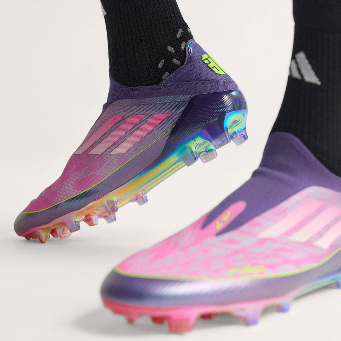 adidas アディダス F50 ELITE FG LAMINE(パープル×ホワイト×イエロー