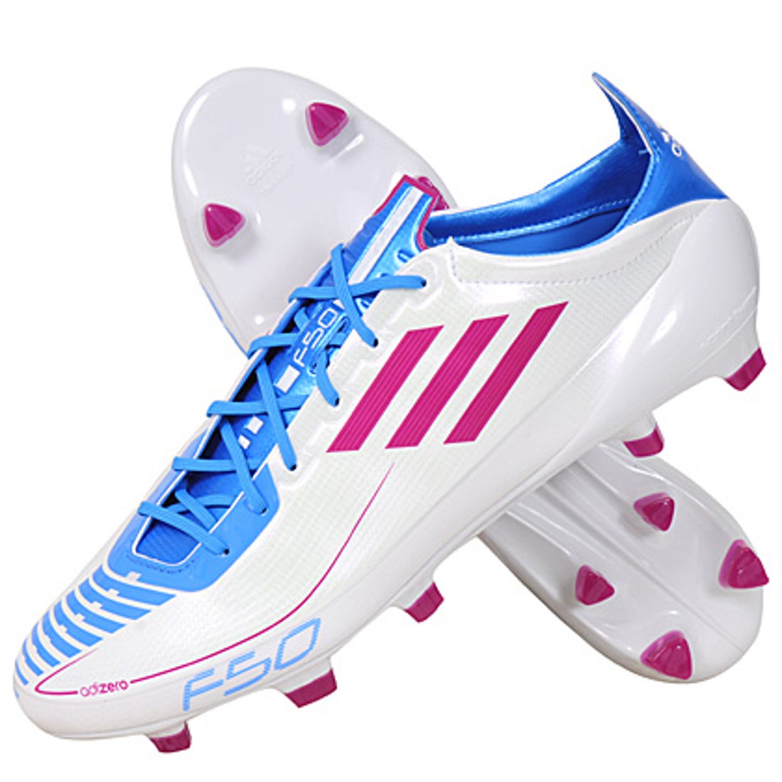 adidas アディダス F50 アディゼロ TRX FG(ホワイト×サックス) U44293