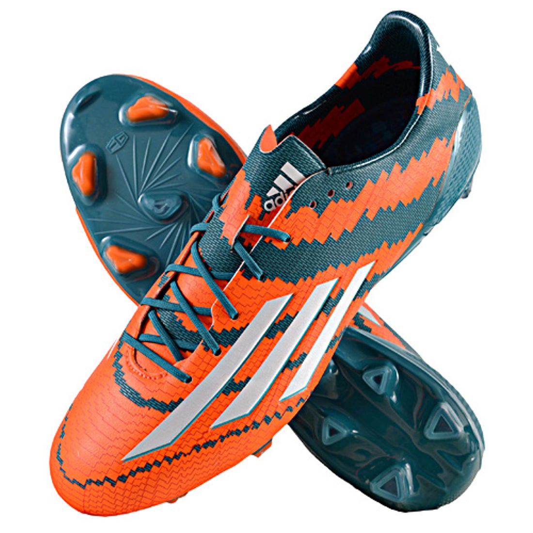 adidas アディダス アディゼロ F50 FG LM(オレンジ×グリーン) B44261