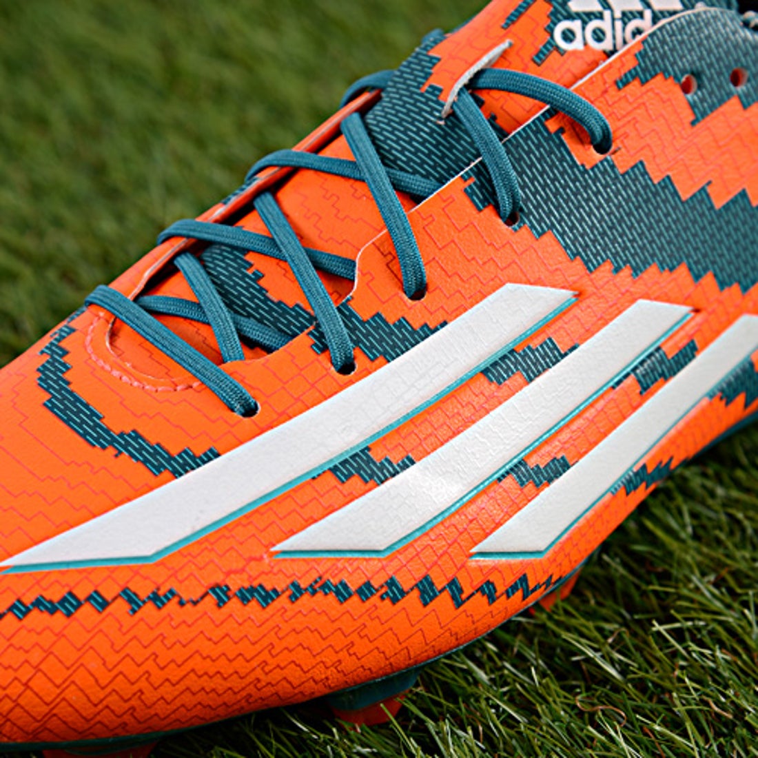 adidas アディダス アディゼロ F50 FG LM(オレンジ×グリーン) B44261