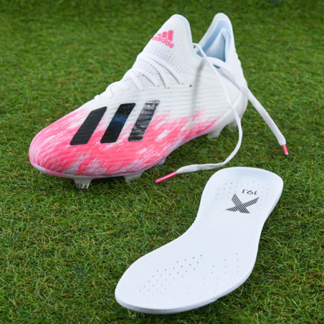 adidas アディダス エックス 19.1 FG(ホワイト×ピンク) EG7125 フット