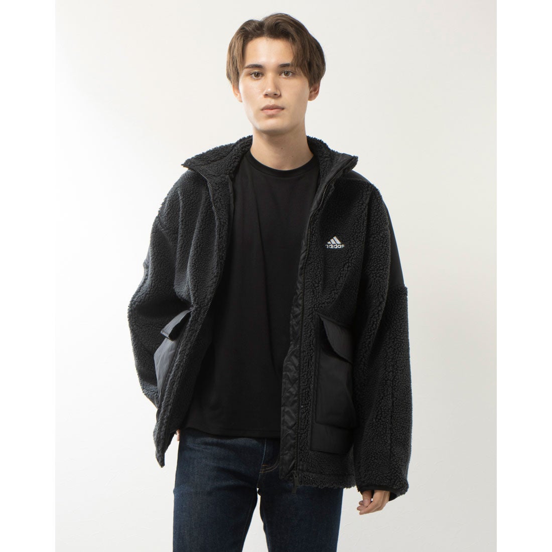 アディダス adidas メンズ フリースジャケット M WORD ボアジャケット