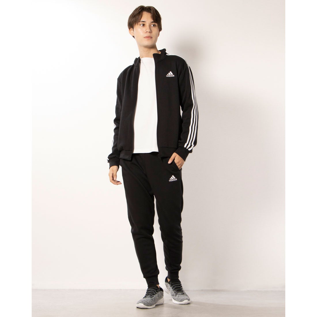 アディダス adidas メンズ ジャージ上下セット M 裏起毛 トリコット