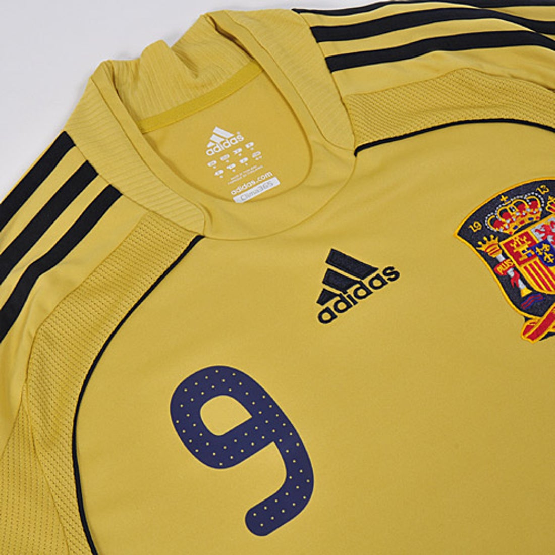adidas スペイン代表 08/09 ユニフォーム アウェイ 半袖 #9