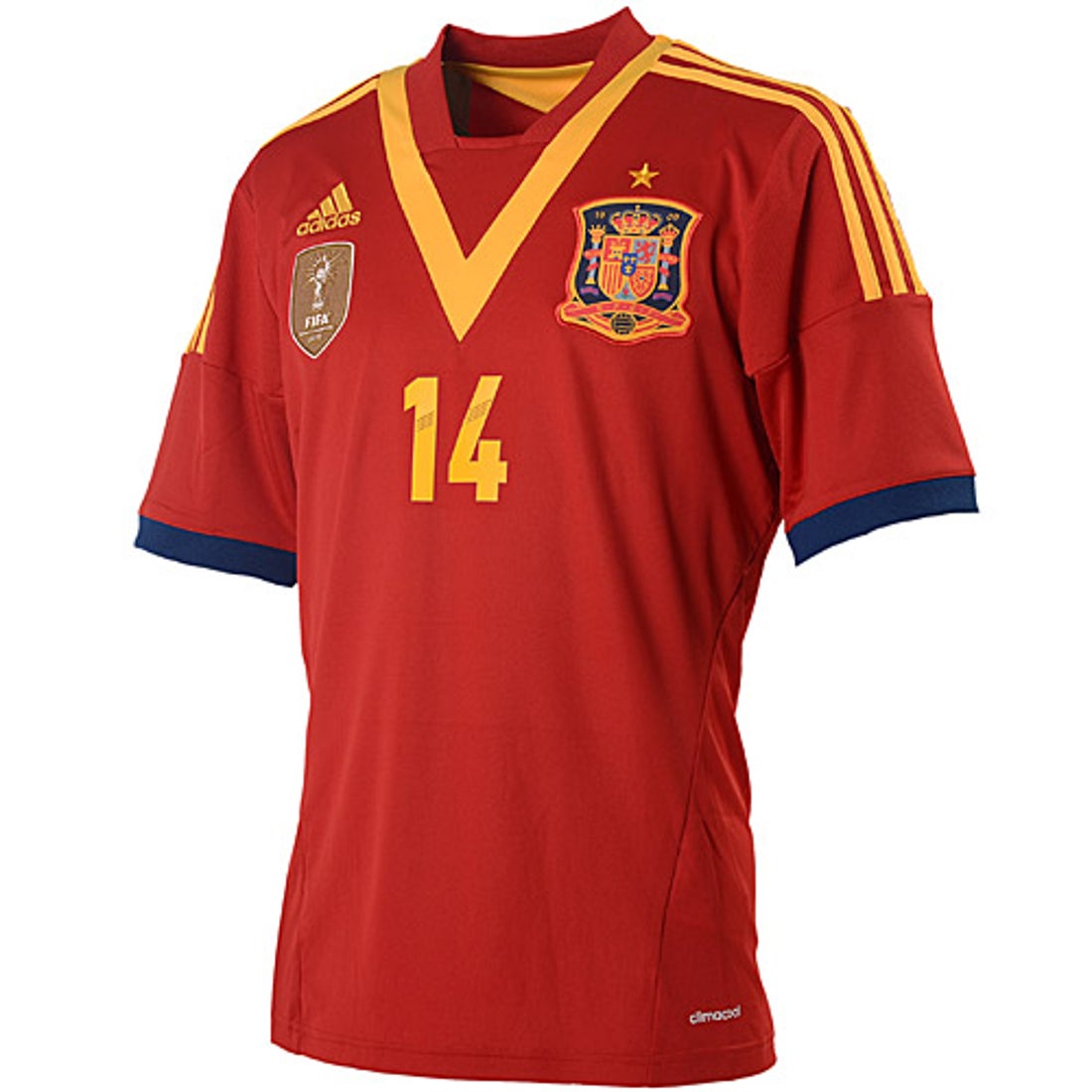 adidas スペイン代表 2013 ユニフォーム ホーム レプリカ▽#14.シャビ