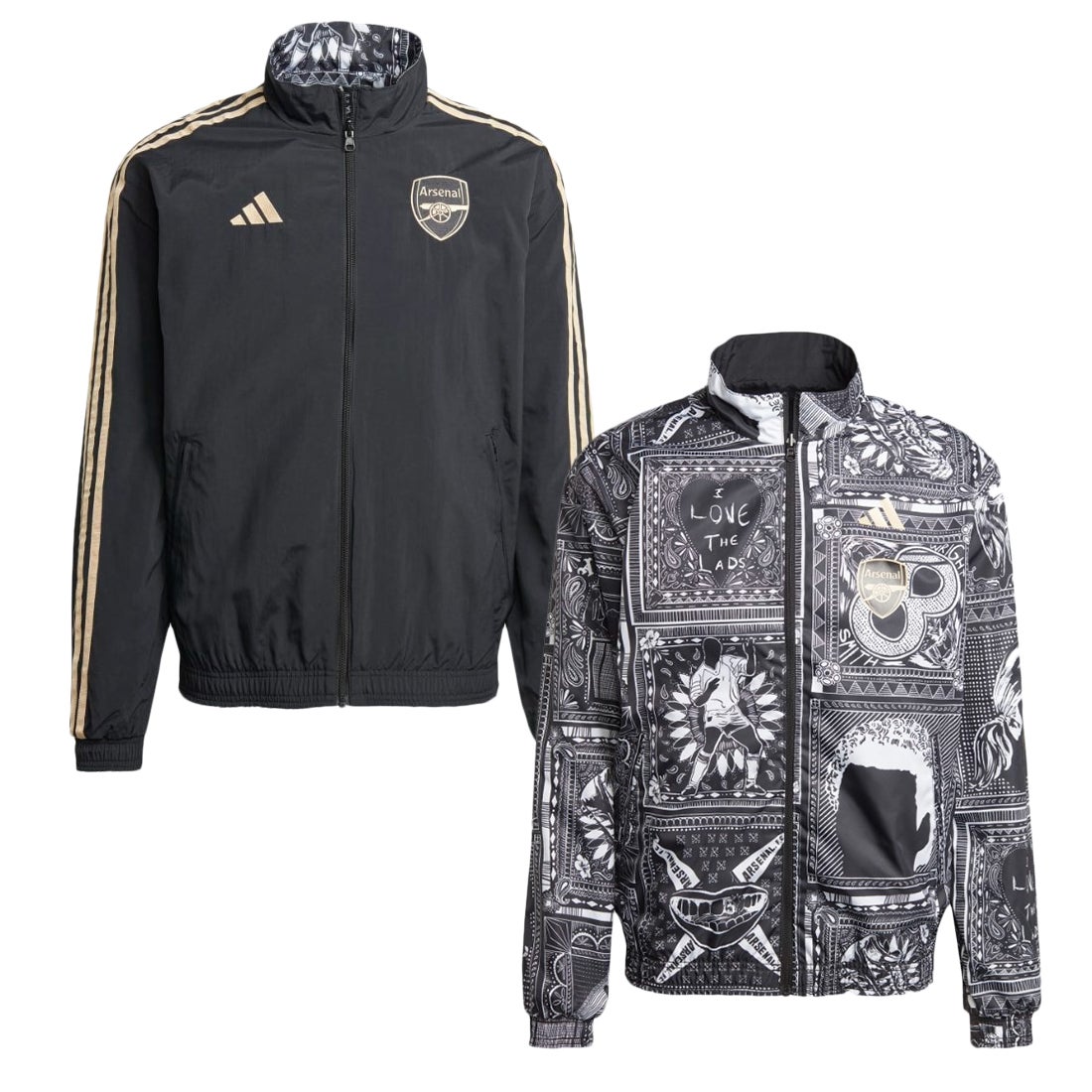 adidas アーセナル 23/24 アンセムジャケット(ブラック) KLT65 IP1607