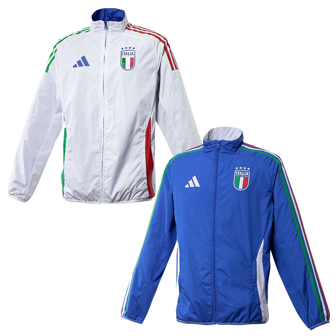 adidas イタリア代表 2024 アンセムジャケット(ブルー×ホワイト) JOJ21