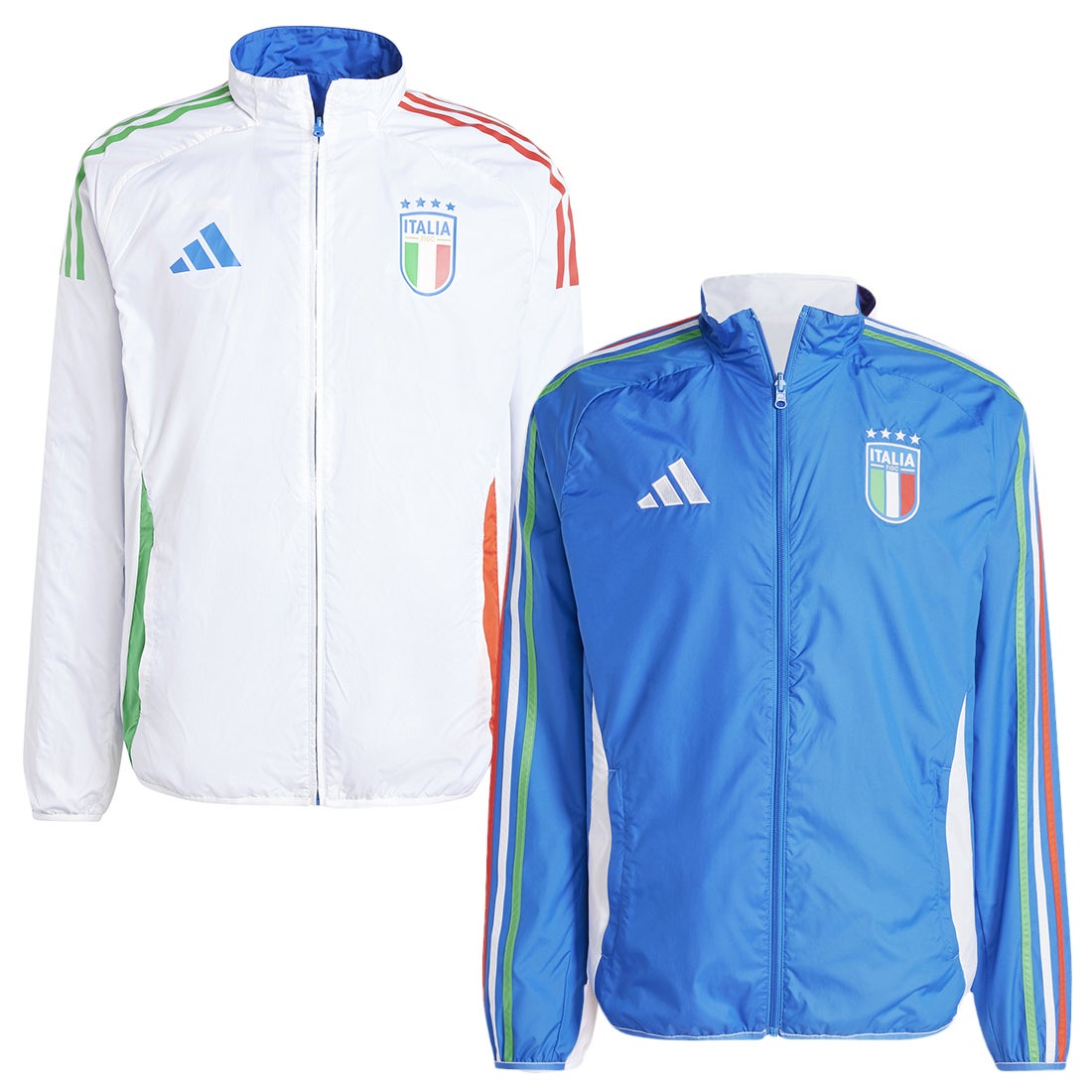 adidas イタリア代表 2024 アンセムジャケット(ブルー×ホワイト) JOJ21