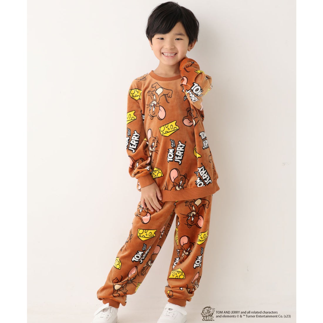 aimerfeel ▽トムとジェリー ストレッチ ソフトボア キッズ 長袖 上下