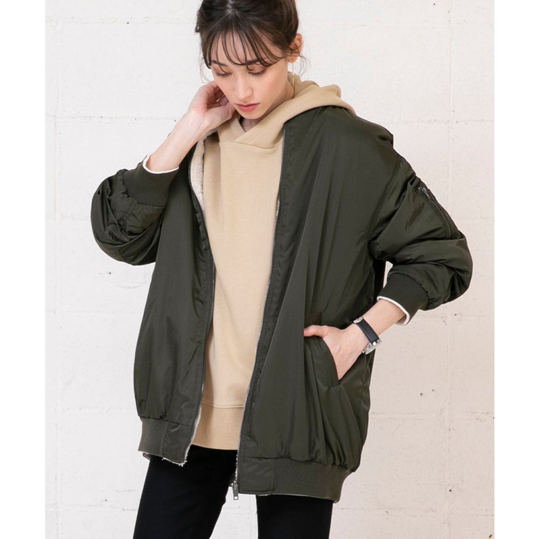 アクアガレージ aquagarage リバーシブルボアブルゾン 裏ボア ブルゾン