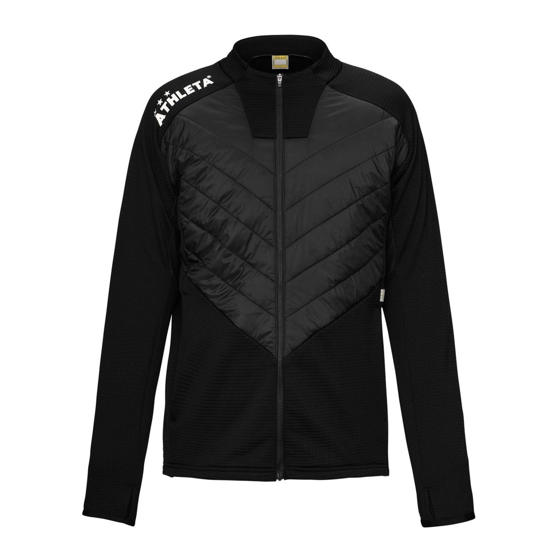 ATHLETA アスレタ グリッド起毛パディングTRジャケット(ブラック