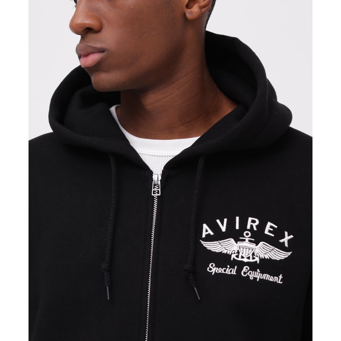 アヴィレックス AVIREX VARSITY LOGO SWEAT ZIP UP PARKA /バーシティ
