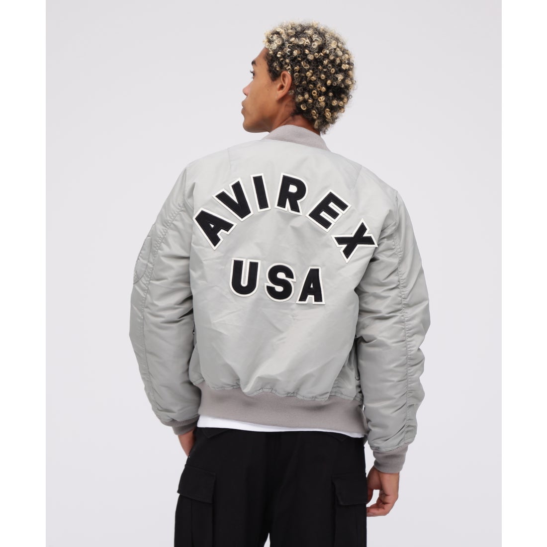 アヴィレックス AVIREX MA－1 COMMERCIAL LOGO （シルバー