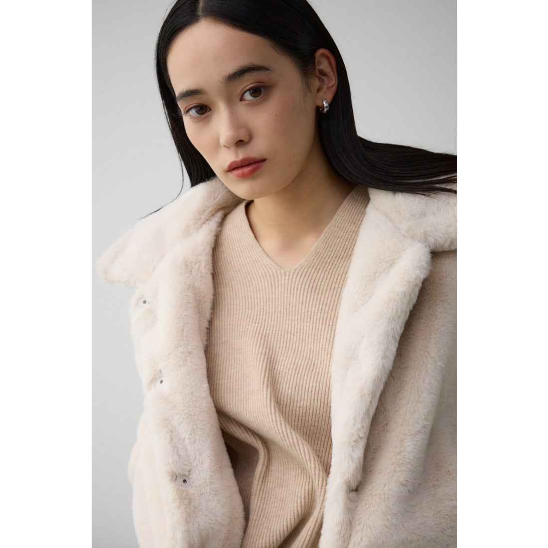 AZUL BY MOUSSY ファーショートコート BLK -ファッション通販 FASHION