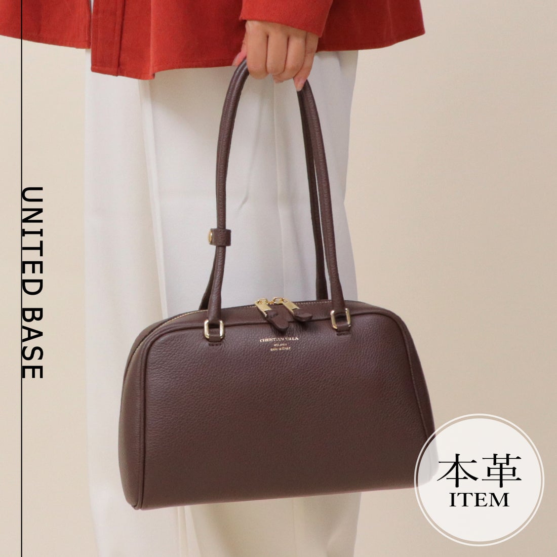 ベース BASE 【CHRISTIAN VILLA】【イタリア製】【本革】ロング