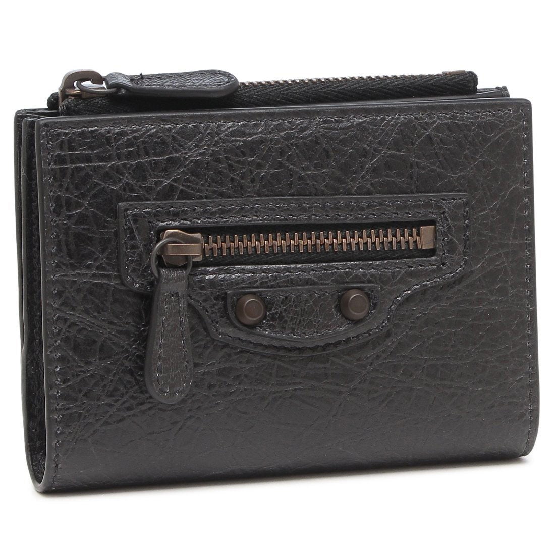 バレンシアガ BALENCIAGA 二つ折り財布 ル シティ ミニ財布 ブラック