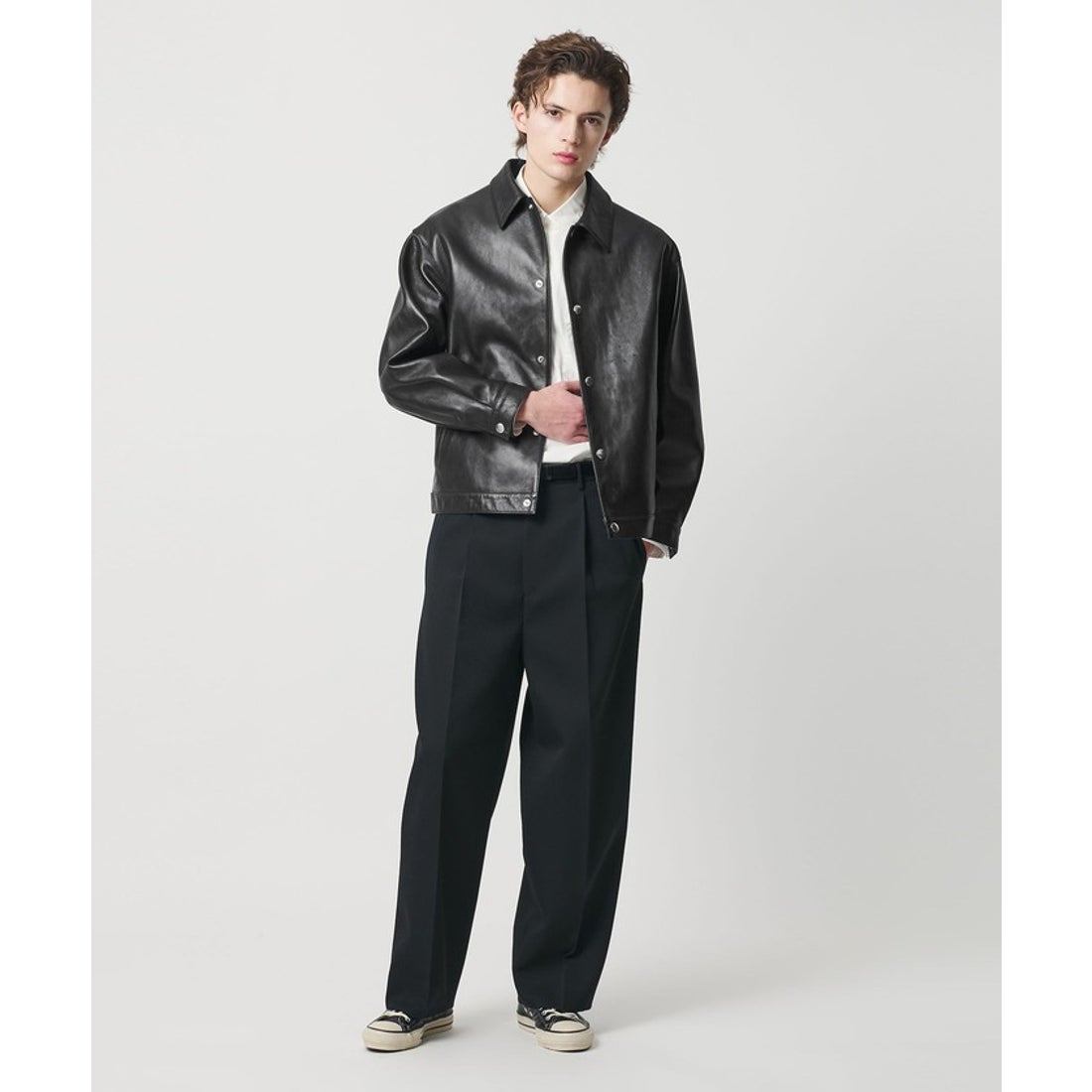 BEAUTY&YOUTH UNITED ARROWS セミベジタブル レザー トラッカー