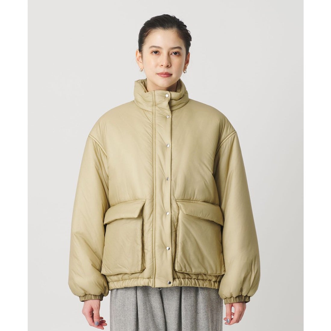 BEAUTY&YOUTH UNITED ARROWS ナイロンパデッド スタンドカラーブルゾン