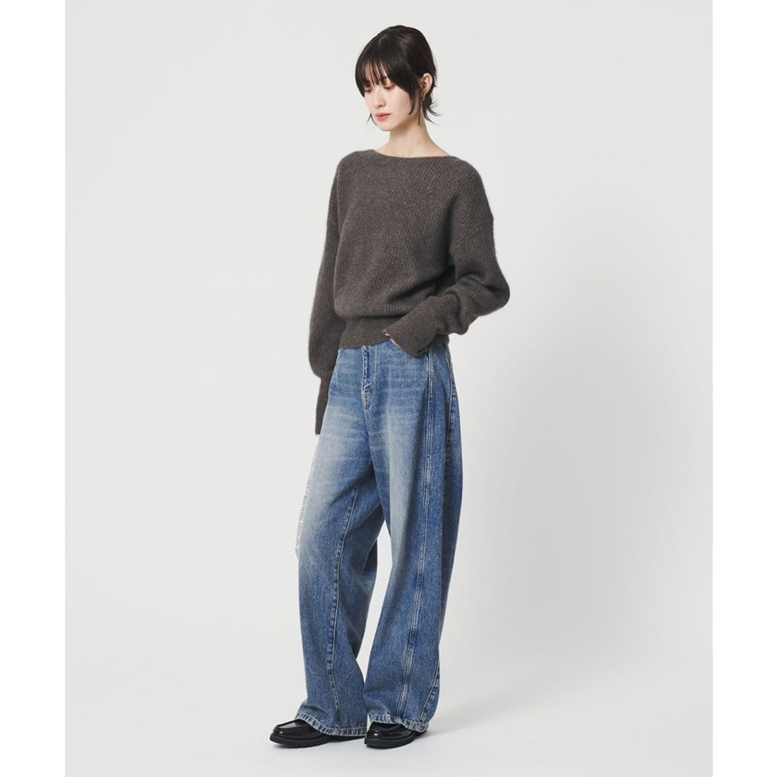 BEAUTY&YOUTH UNITED ARROWS コットンデニム カーブパンツ （DK.GRAY