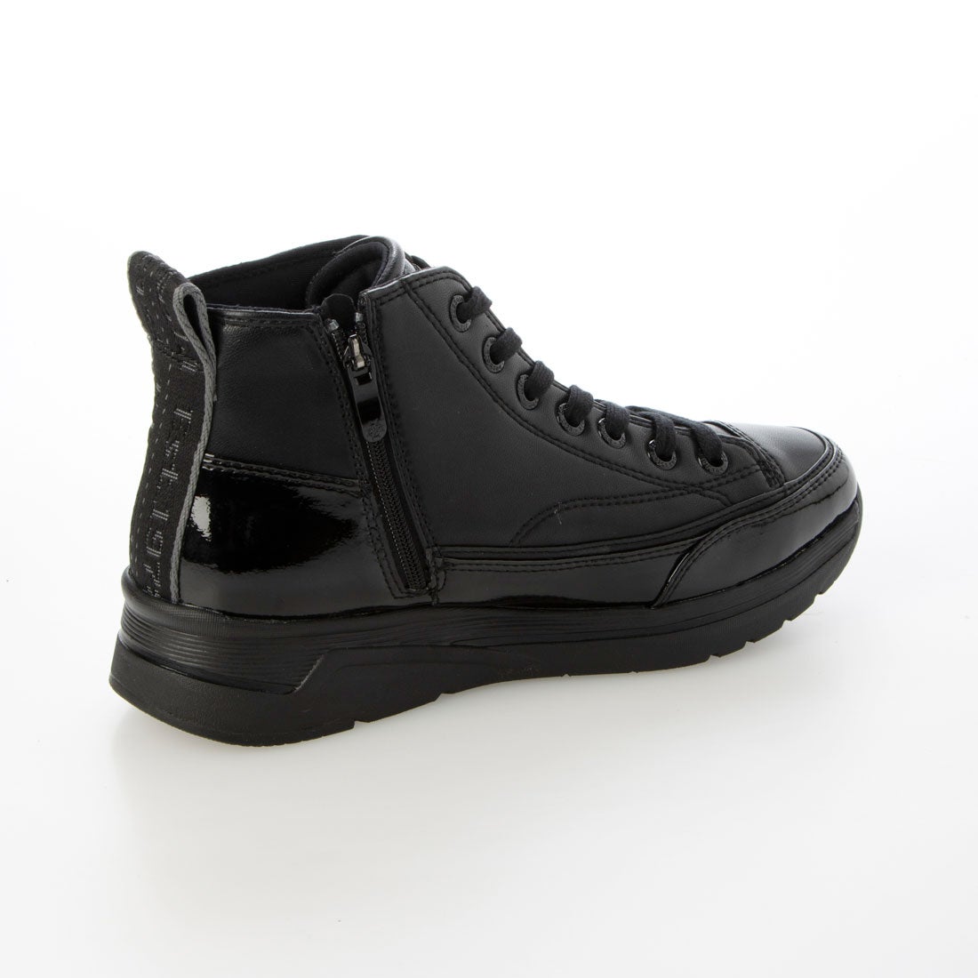 ブソラ bussola 撥水サイドジップハイカットスニーカー （ブラック