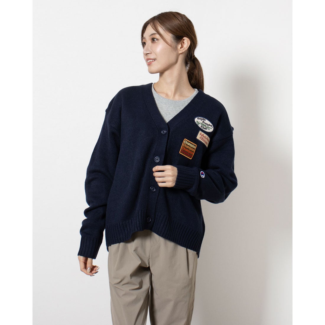 チャンピオン Champion レディース カーディガン KNIT CARDIGAN_ CW