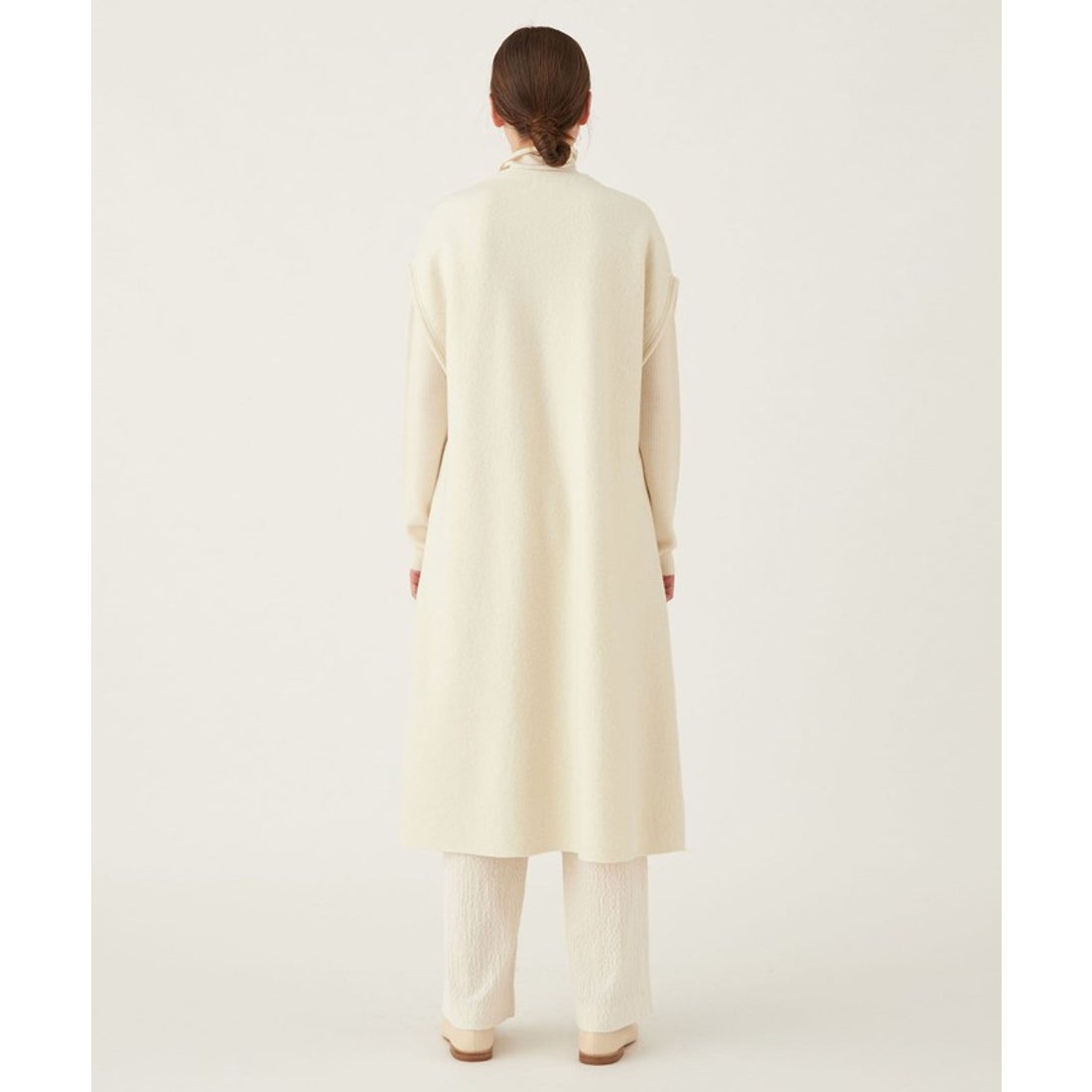 ギャルリー・ヴィー GALERIE VIE フェルトニット ベルテッドロングジレ