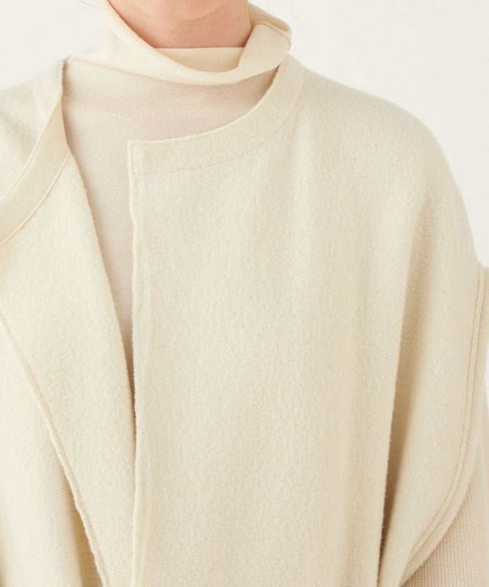 ギャルリー・ヴィー GALERIE VIE フェルトニット ベルテッドロングジレ