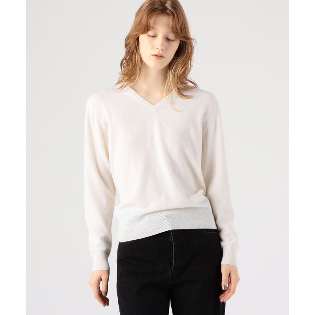 ギャルリー・ヴィー GALERIE VIE スコットランドカシミヤ Vネック