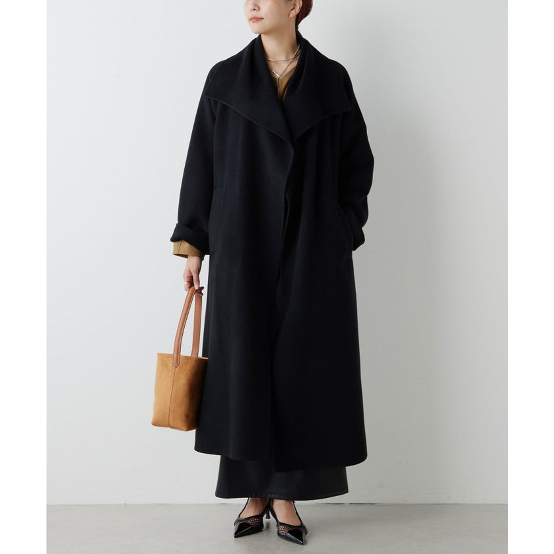 ガリャルダガランテ GALLARDAGALANTE カシミヤロングコート （black