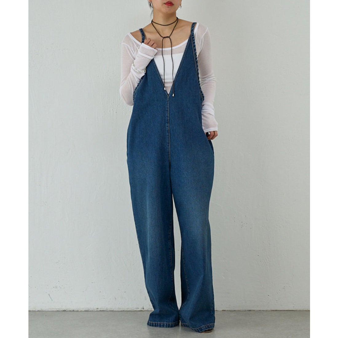 ガリャルダガランテ GALLARDAGALANTE 【PEAS】デニムサロペット （blue