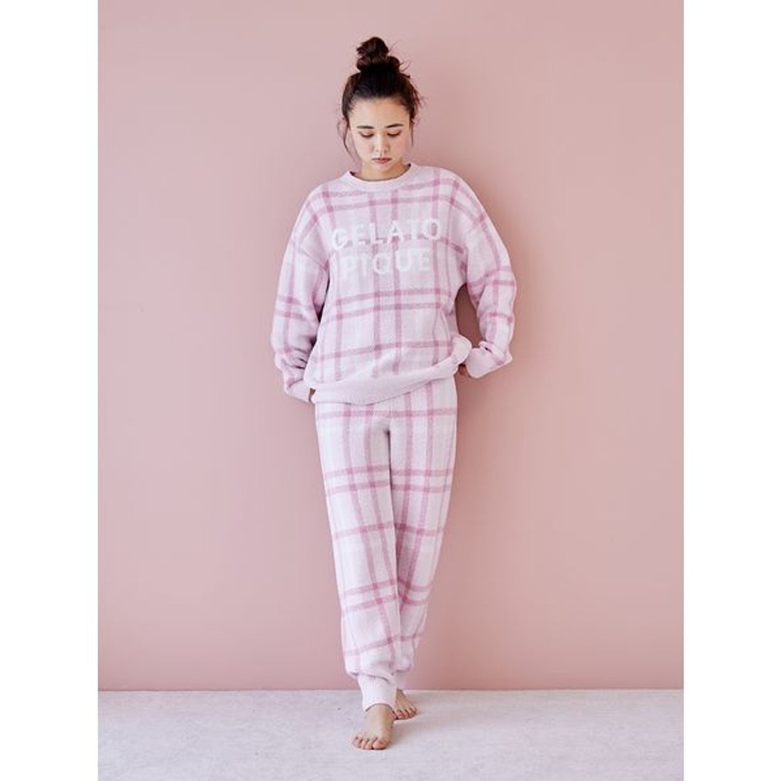 ジェラートピケ gelato pique 【ONLINE限定】チェック柄プルオーバー