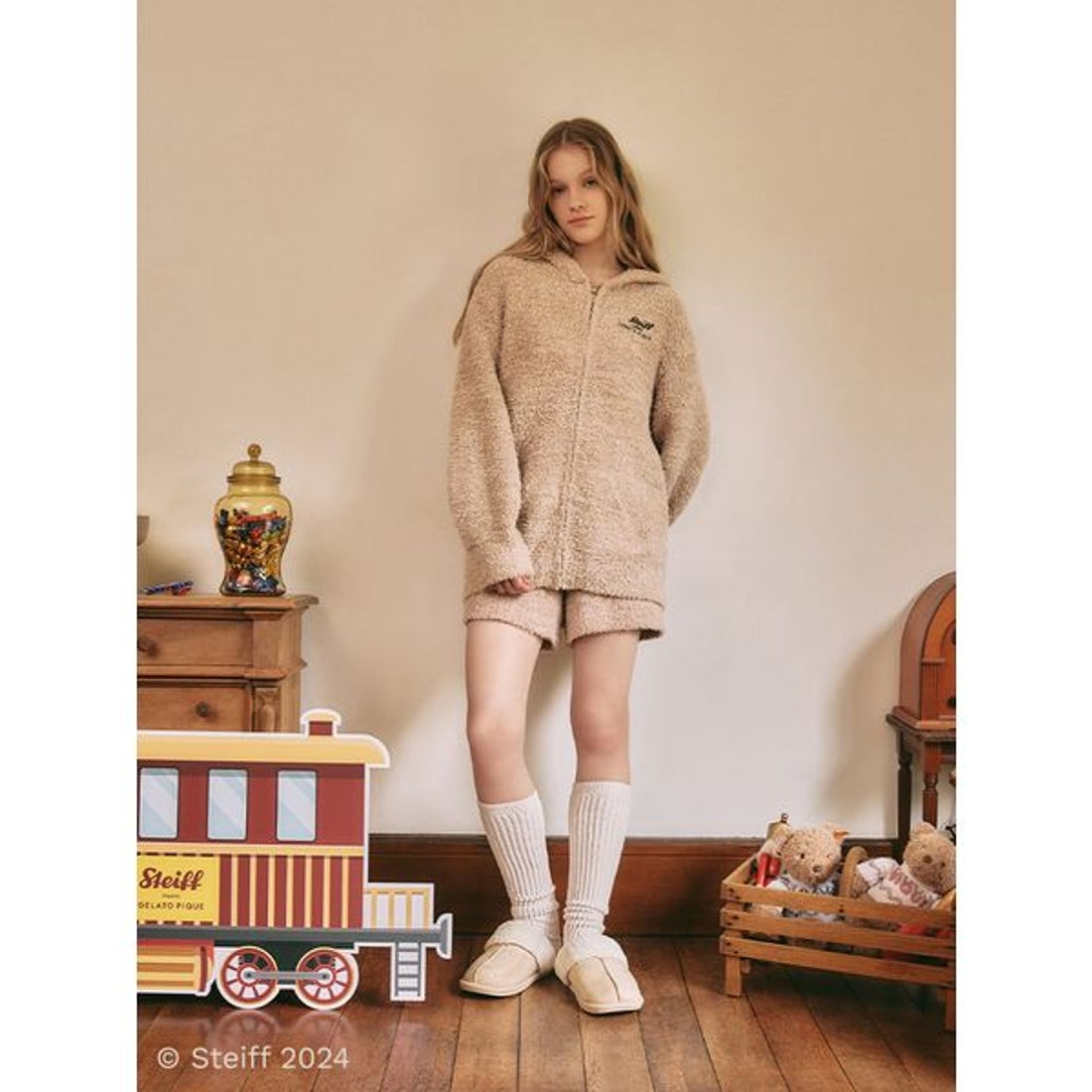 ジェラートピケ gelato pique 【Steiff】Jimmyパーカ＆ショートパンツ