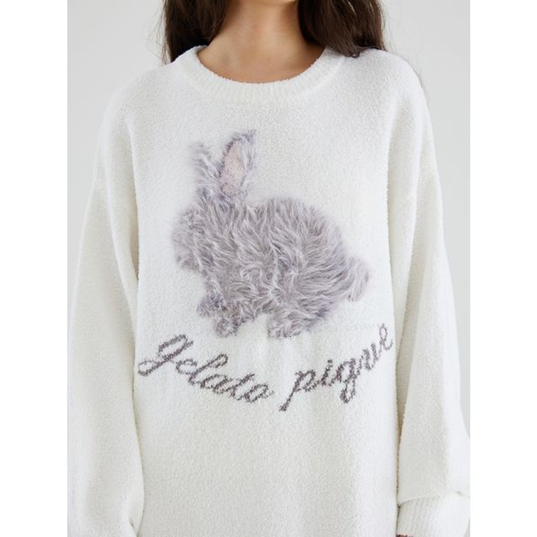 ジェラートピケ gelato pique ベビモコラビットジャガードワンピース