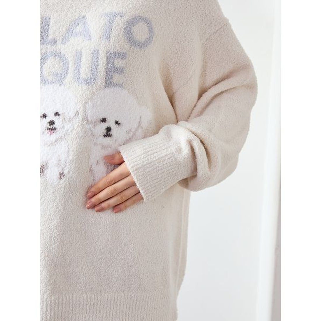 ジェラートピケ gelato pique モチーフジャガードプルオーバー （OWHT