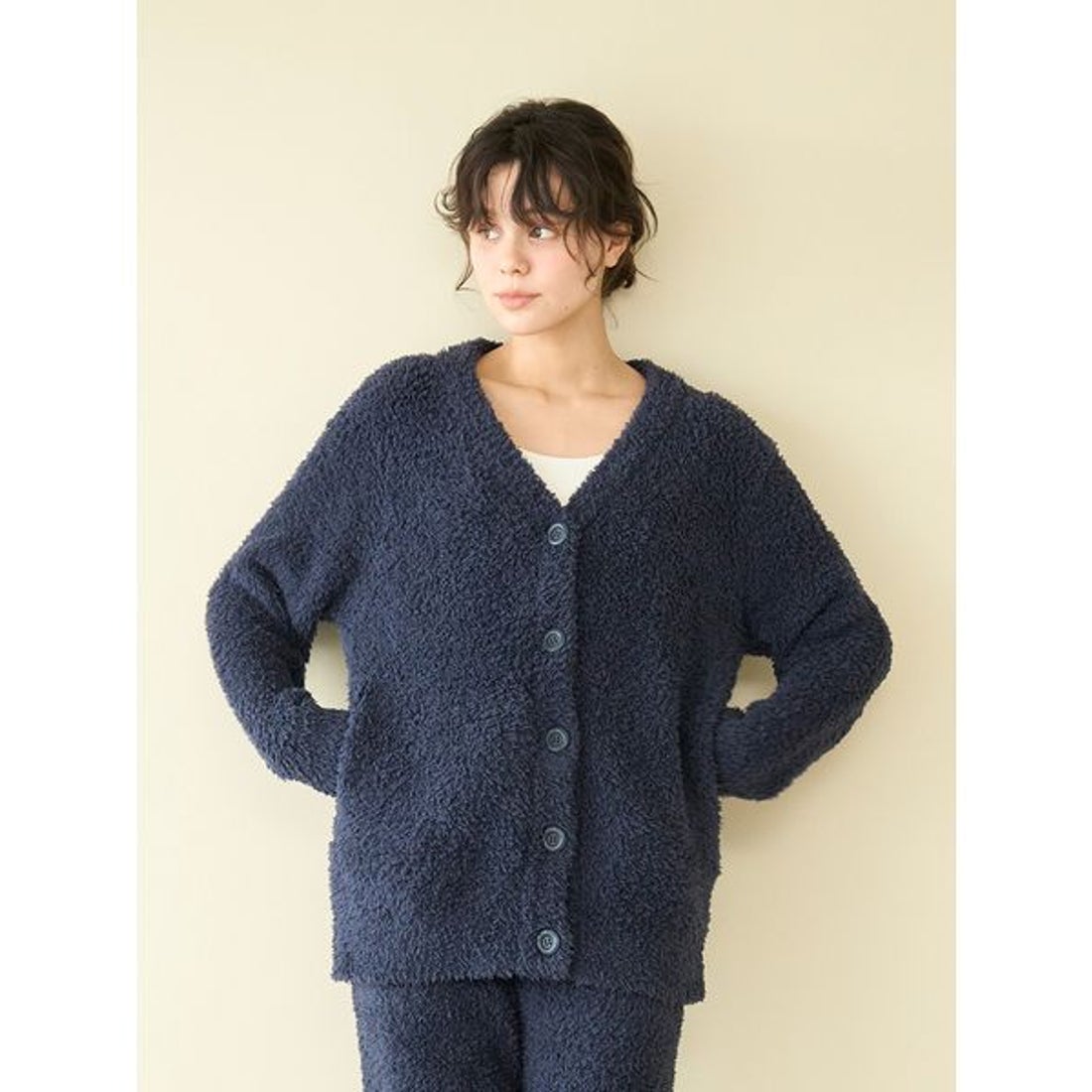 ジェラートピケ gelato pique ベーシックジェラートカーディガン （NVY