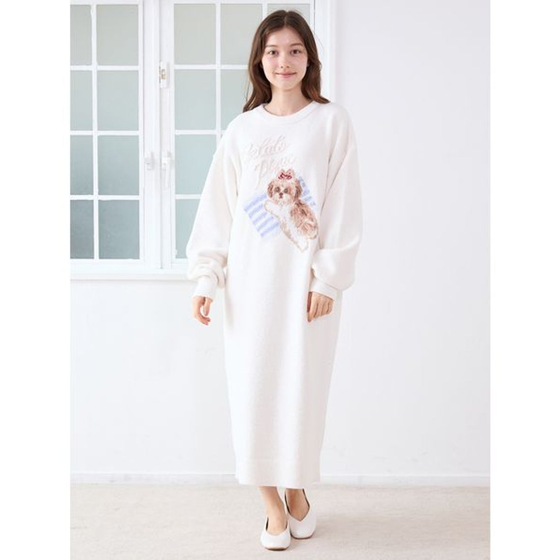 ジェラートピケ gelato pique シーズ―ジャガードワンピーズ （NVY