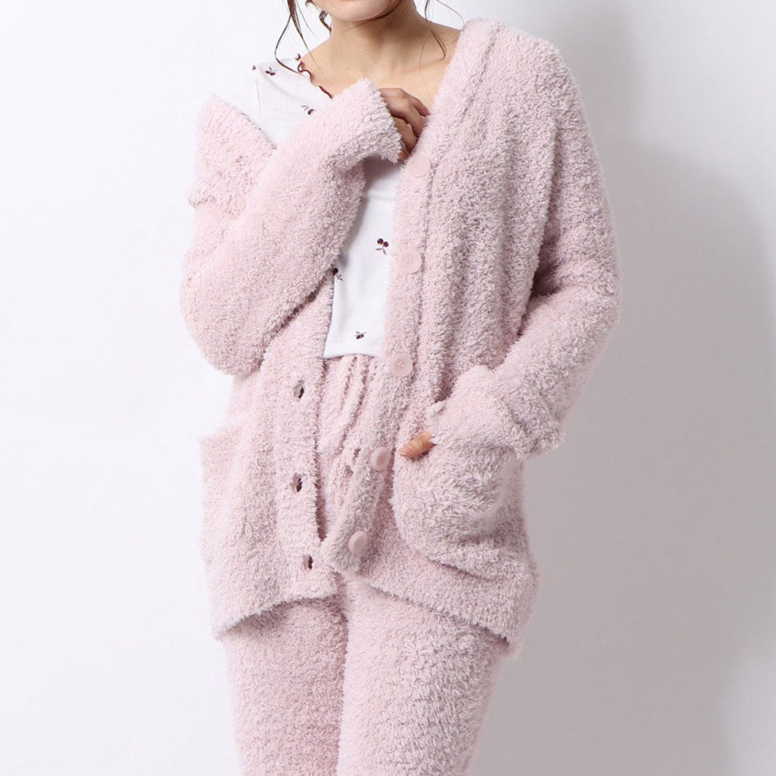 ジェラートピケ gelato pique ジェラートカーディガン （ピンク） -靴