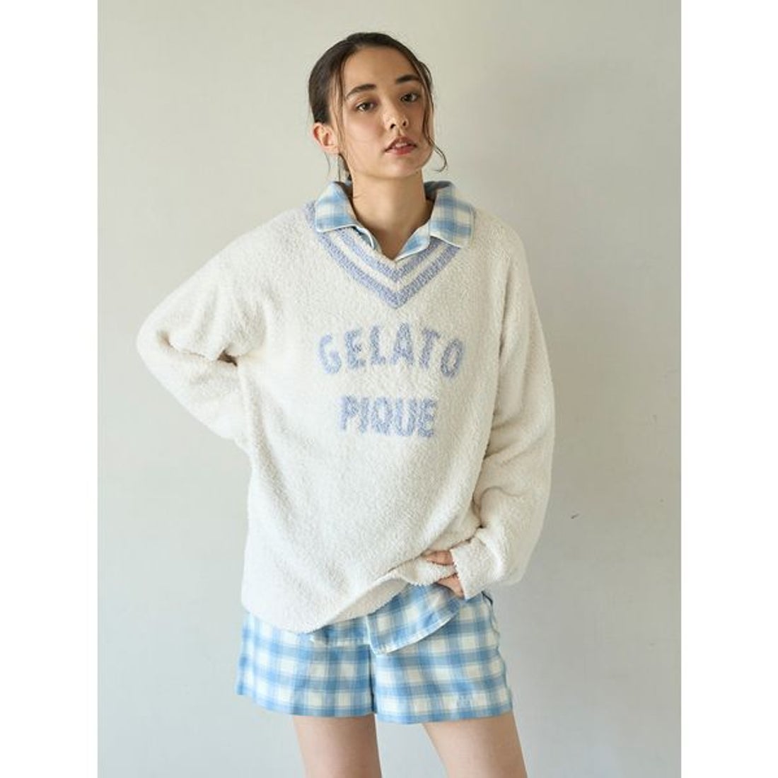 ジェラートピケ gelato pique プレッピーネルチェックショートパンツ