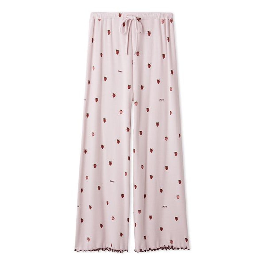 ジェラートピケ gelato pique ストロベリー柄ロングパンツ （PNK