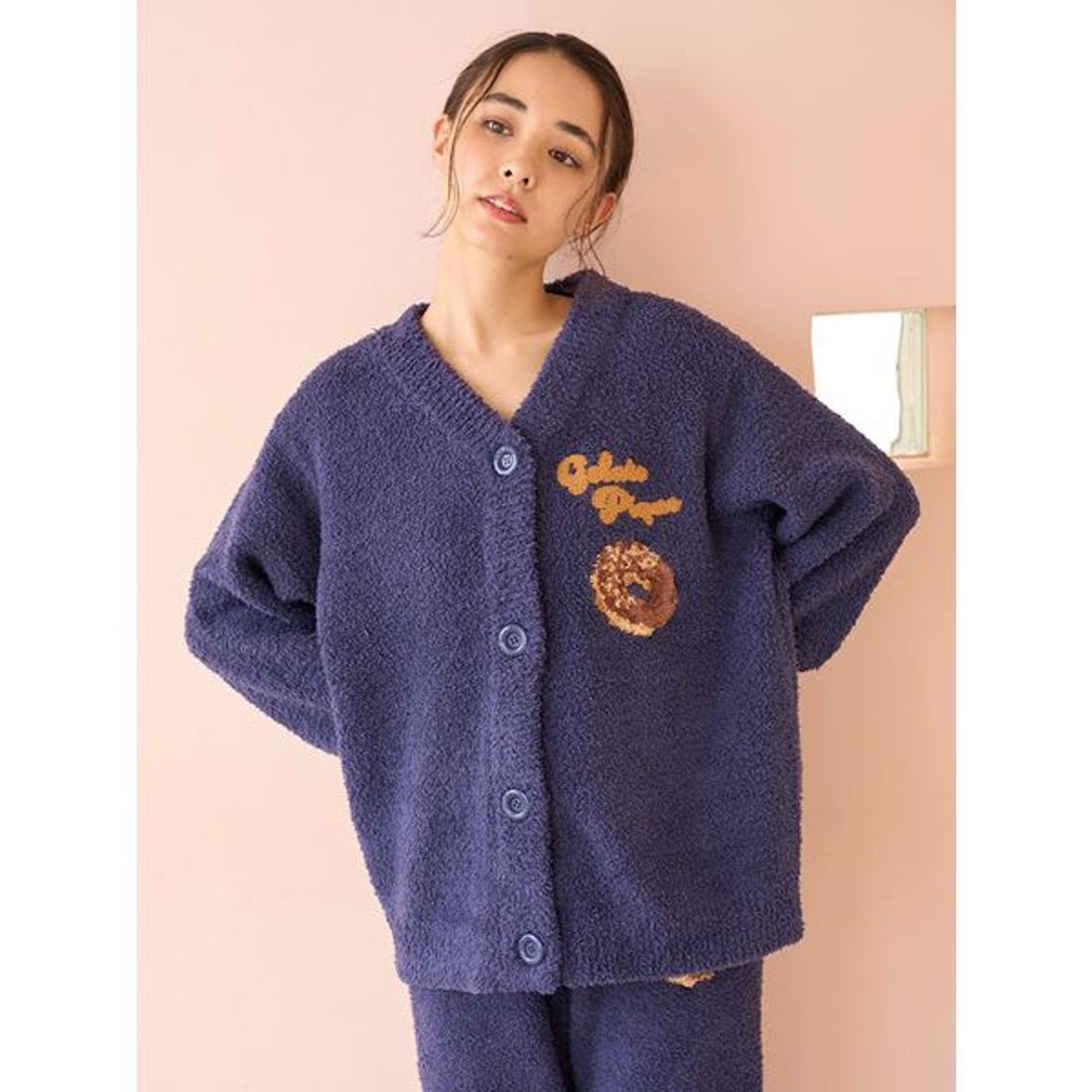 ジェラートピケ gelato pique ドーナツジャガードカーディガン （NVY