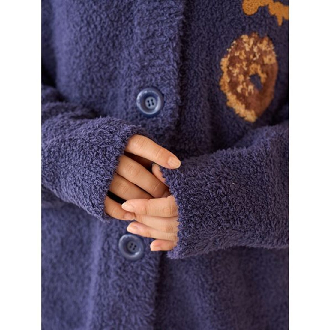 ジェラートピケ gelato pique ドーナツジャガードカーディガン （NVY