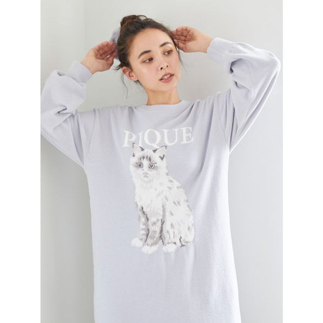 ジェラートピケ gelato pique CAT ジャガードワンピース （PNK