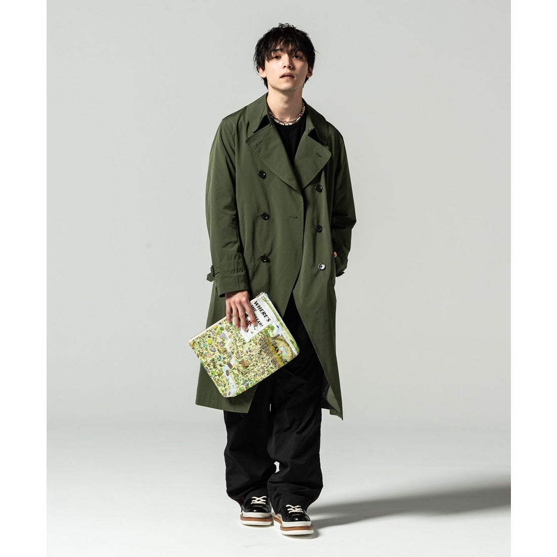 グラム glamb Long trench coat （ブラック） - ファッション通販
