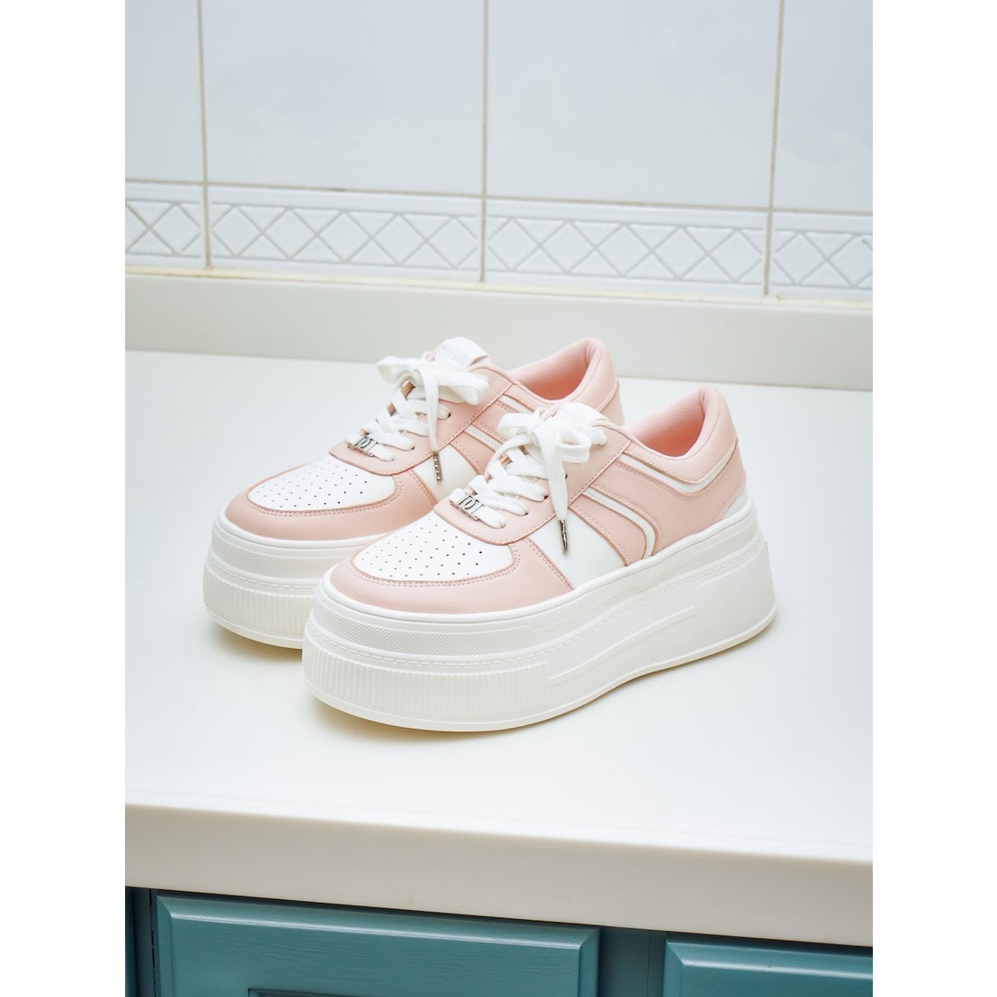 ダーリッチ Darich DDロゴソールスニーカー （ピンク） -靴