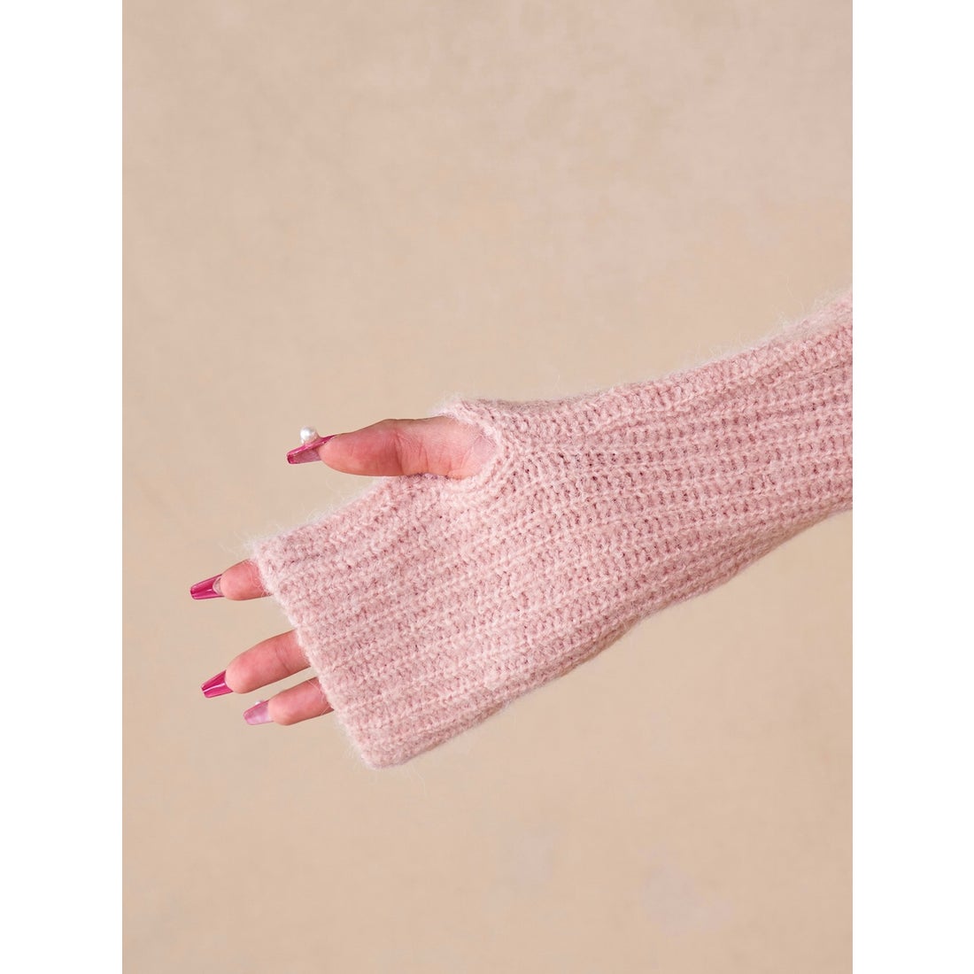 ダーリッチ Darich レースアップリボンニットトップス （ピンク） -靴